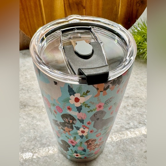 New Dachshund Dogs & Roses Stainless Steel Metal Travel Mug Cup Tumbler 20oz - Picture 8 of 9
